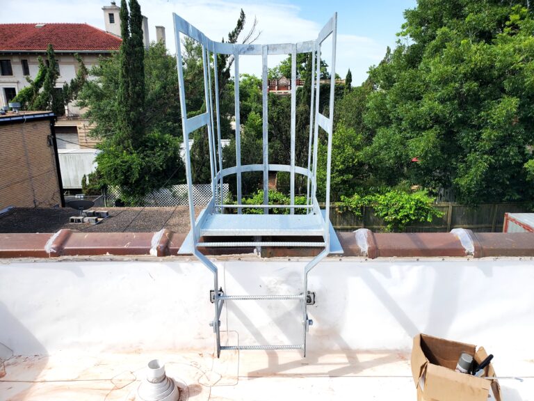 OSHA Compliant Ladder over Parapet